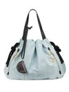 See By Chloé Large Drawstring Tote In Icy Blue