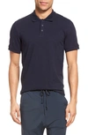 Vince Classic Fit Short Sleeve Cotton Polo Shirt In Coastal Blue