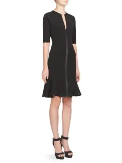 Givenchy Flounce Hem Sheath Dress In Black