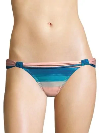 Vix Swim Mani Bia Striped Bikini Bottom In Multi