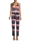 Young Fabulous & Broke Tie-dyed Jumpsuit In Raspberry Multi