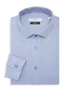 Versace Textured Dress Shirt In Blue