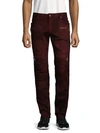 Robin's Jean Racer Moto Jeans In Digger Red