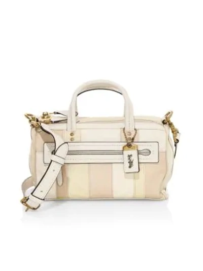 Coach Shuffle Colorblock Leather Top Handle Bag In Multi