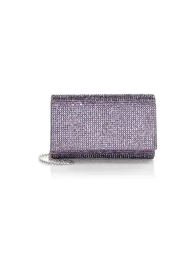 Judith Leiber Fizzy Crystal Clutch In Silver Lilac