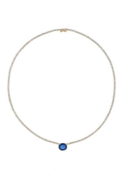 Anita Ko 18-karat Gold, Diamond And Sapphire Necklace