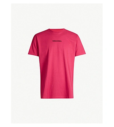 Maharishi Graphic-print Cotton-jersey T-shirt In Infrared