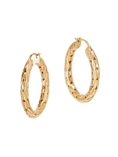 John Hardy Classic Chain 18k Gold Small Hoop Earrings
