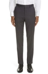 Hugo Boss Men's Genesis Slim-fit Wool Trousers, Medium Gray In Black