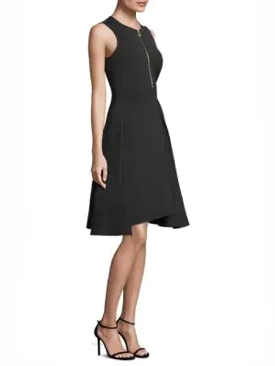 Donna Karan New York Sleeveless Zip-front Dress In Black