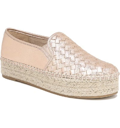 Sam Edelman Women's Catherine Woven Platform Espadrilles In Blush Gold Leather