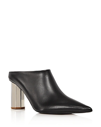 Proenza Schouler Women's Pointed Toe Block Heel Mules In Black