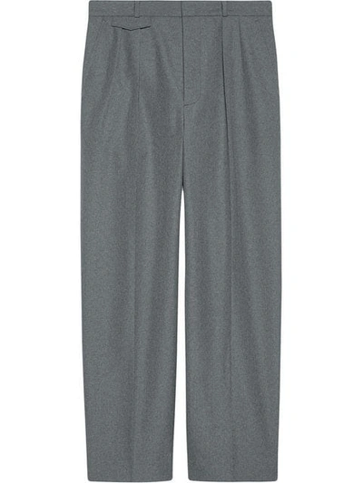 Gucci Tailored Wool Trousers In Grey