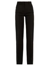 Gucci High-rise Flared Stretch-crepe Cady Trousers In Black