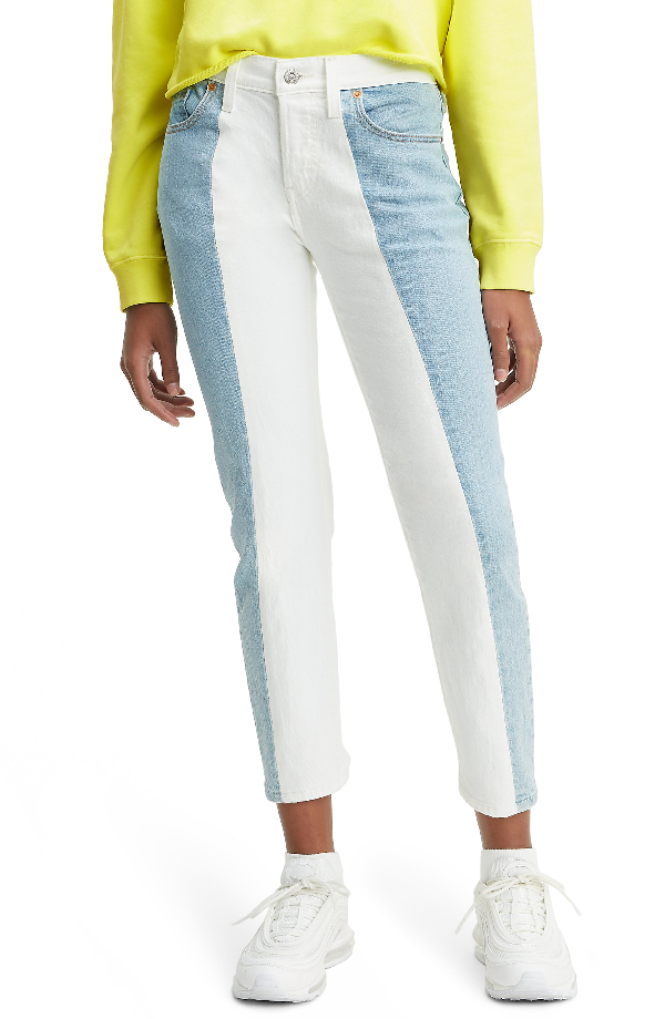 levi's 501 cropped taper jeans