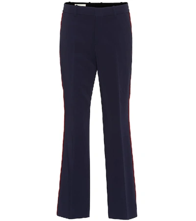 Gucci Bootcut Stretch Cady Pants In Blue