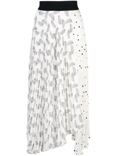 A.l.c Grainger Print Asymmetrical Midi Skirt In White
