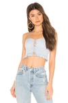 Superdown X Revolve Kasey Lace Up Corset In Light Blue