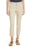 Vince Straight-leg Cropped Chino Pants In Latte