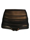 Norma Kamali Mesh Bill High-waist Bikini Bottom In Black Mesh