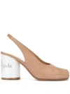 Maison Margiela Tabi Toe Sling-back Pumps In Neutrals