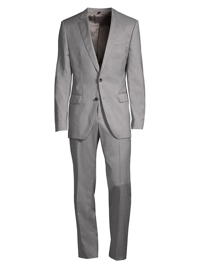 Hugo Boss Men's Huge Genius Slim-fit Virgin Wool Suit In Grey