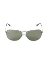 Ray Ban Women's 63mm Gunmetal-tone Aviator Sunglasses