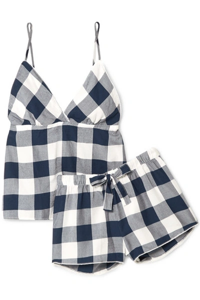 Rails Checked Flannel Pajama Set In Midnight Blue