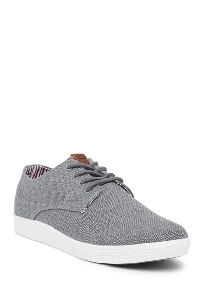 Ben Sherman Preston Oxford Laced Sneakers In Grey Linen