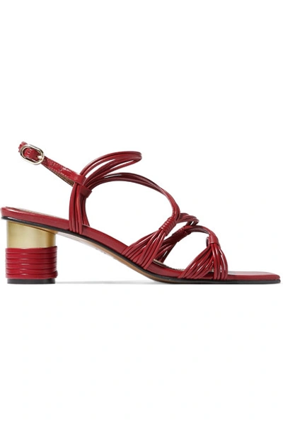 Souliers Martinez Cartagena Leather Sandals In Red