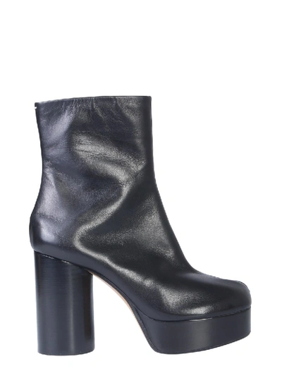 Maison Margiela Chunky Heel Boots In Black