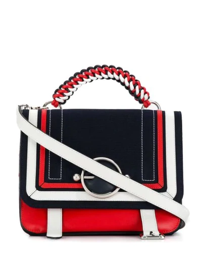 Jw Anderson Woven Handle Tote In Blue