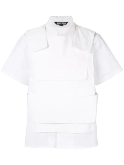 Sankuanz Bullet Proof Styled Vest In White