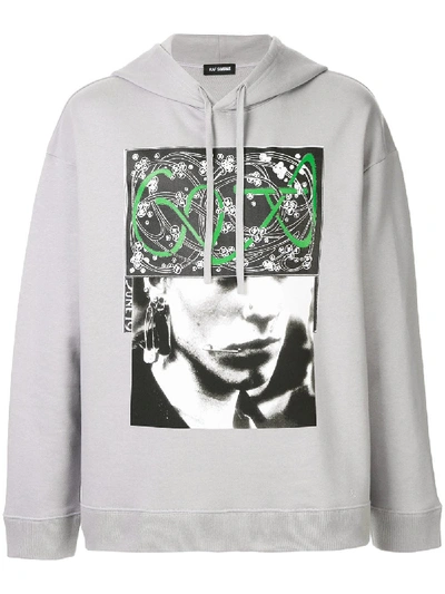 Raf Simons Photograph Print Hoodie - Grey