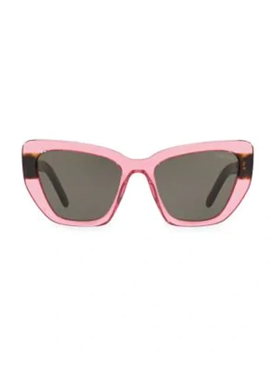 Prada Catwalk 55mm Cat Eye Sunglasses In Pink Havana