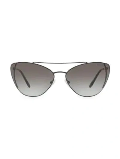 Prada Catwalk 68mm Cat Eye Sunglasses In Black