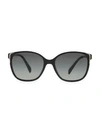 Prada 55mm Square Sunglasses In Black