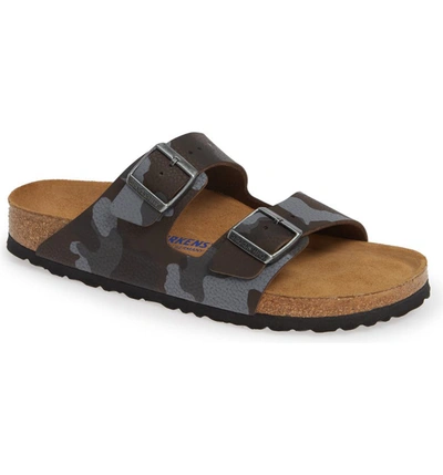 Birkenstock Arizona Soft Slide Sandal In Desert Soil Camo Brown