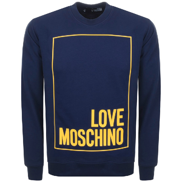 love moschino box logo sweatshirt