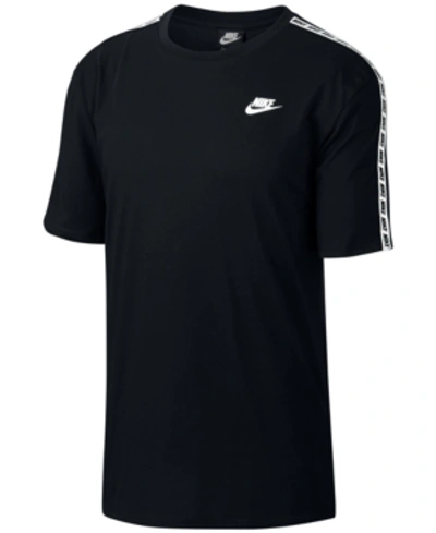 Nike Crew Neck Repeat Logo T Shirt Black