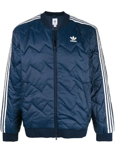 Adidas Originals Adidas Superstar Quilted Jacket Navy In Blue