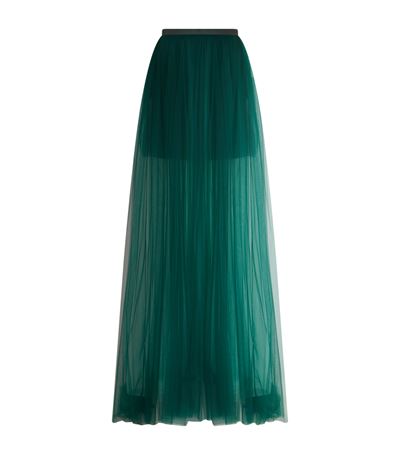 Delpozo Tulle Gown Skirt In Green | ModeSens