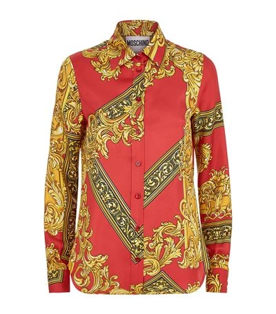 Moschino Baroque Print Silk Shirt | ModeSens