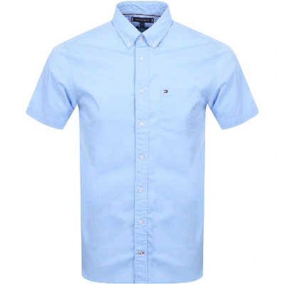 Tommy Hilfiger Short Sleeved Poplin Shirt Blue