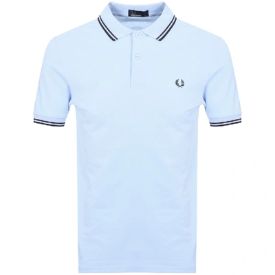 Fred Perry Twin Tipped Polo T Shirt Blue In Blue