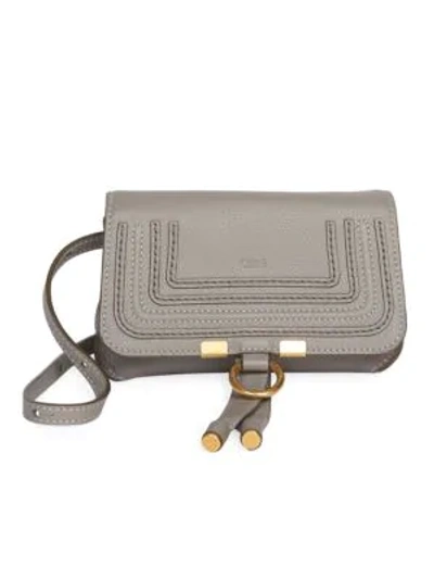 Chloé Marcie Leather Belt Bag In Grey