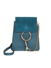 Chloé Mini Faye Leather Bracelet Bag In Navy Ink