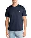 Stone Island Logo-patch Tee In Blue Marin