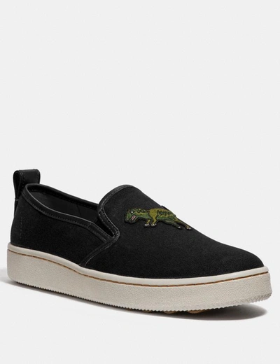 Coach C115 Slip On In Black - Size 4.5 D