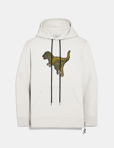 Coach Rexy Hoodie In White - Size S In Chalk